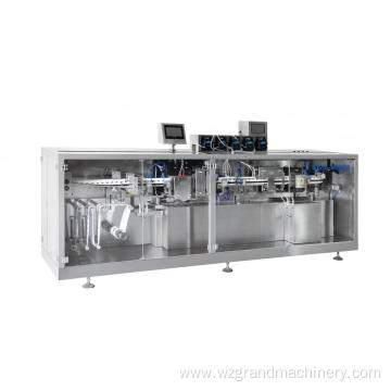 Multifunction Automatic Olive Oil Plastic Ampoule Filling Sealing Packing Machine GGS-240